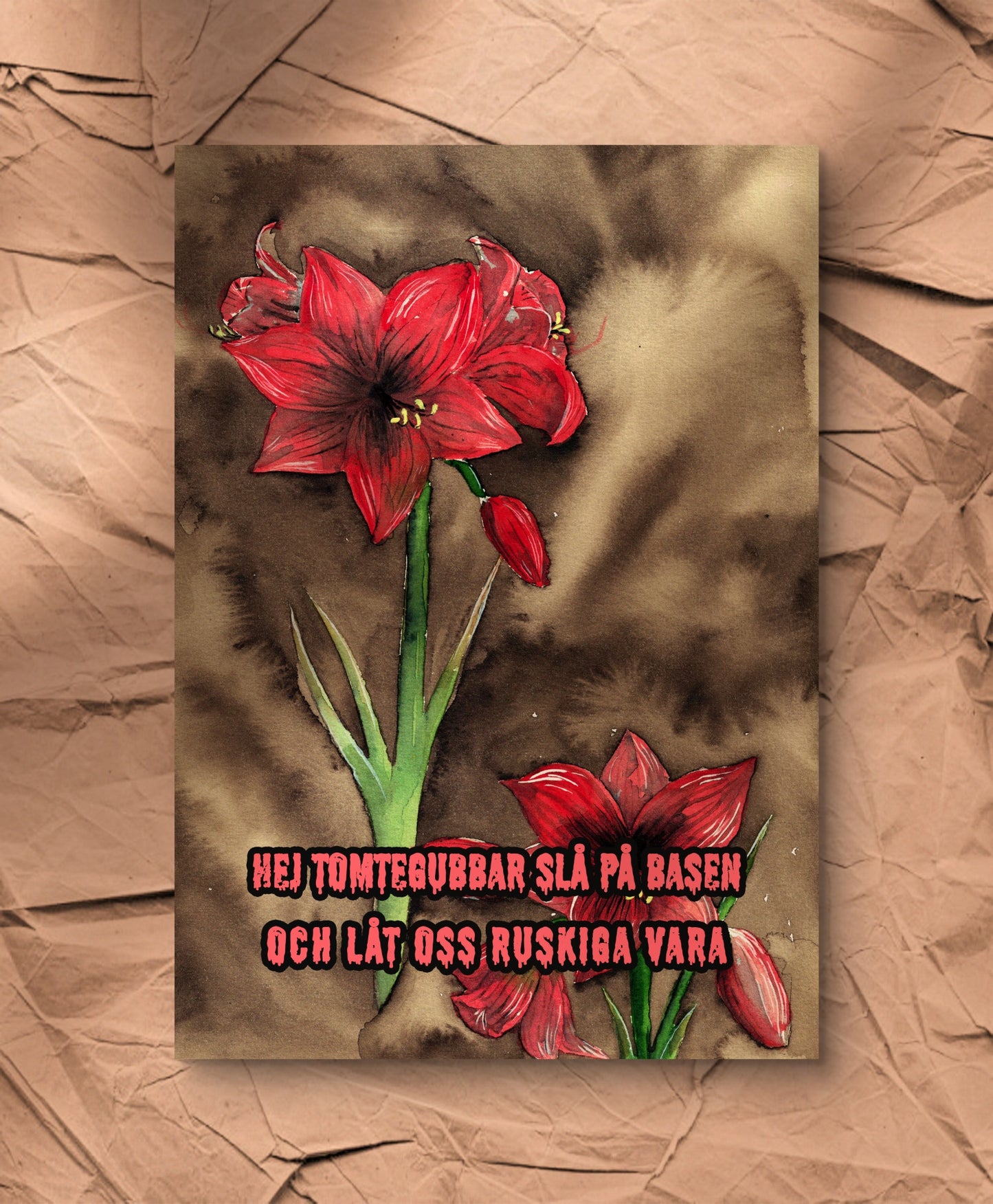 Hej tomtegubbar, julkort